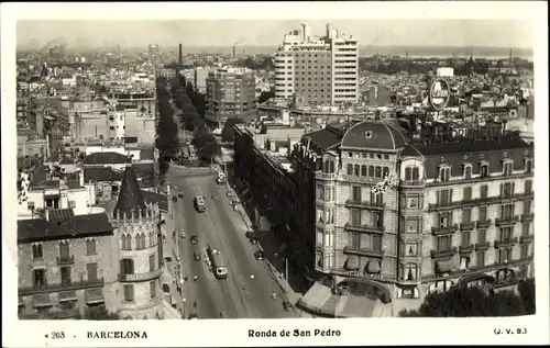 Ak Barcelona Katalonien Spanien, Ronda de San Pedro