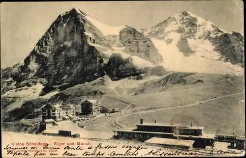 Ak Kanton Bern, Berner Oberland, Kleine Scheidegg, Eiger, Mönch