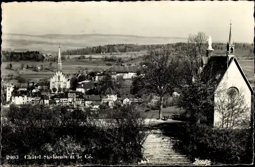 Ak Châtel Saint Denis Kanton Freiburg, Gesamtansicht, le Ce