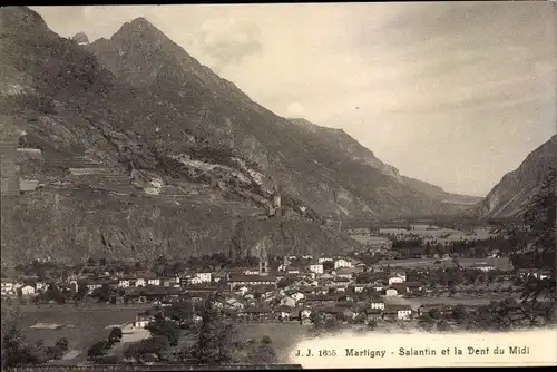 Ak Martigny Kanton Wallis, Salantin et la Dent du MIdi