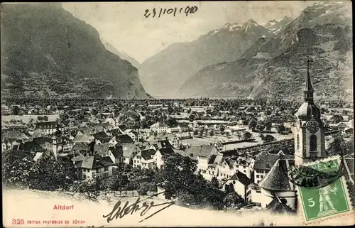 Ak Altdorf Kt Uri, Panorama