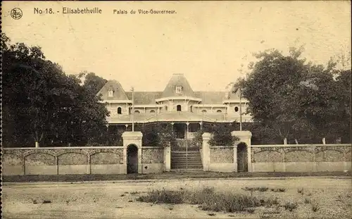 Ak Elisabethville DR Kongo Zaire, Palais du Vice-Gouverneur