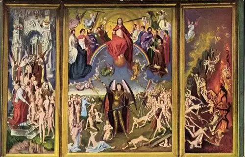 Künstler Ak Gdańsk Danzig, Das jüngste Gericht, Oberpfarrkirche St. Marien