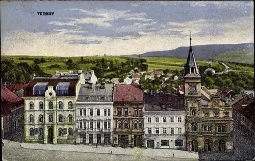 Ak Turnov Turnau Region Reichenberg, Teilansicht