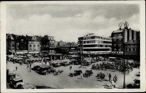 Ak Ostrava Mährisch Ostrau Region Mährisch Schlesien, Hauptplatz, Markt