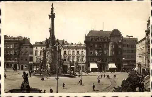 Ak Olomouc Olmütz Stadt, Platz, Denkmal