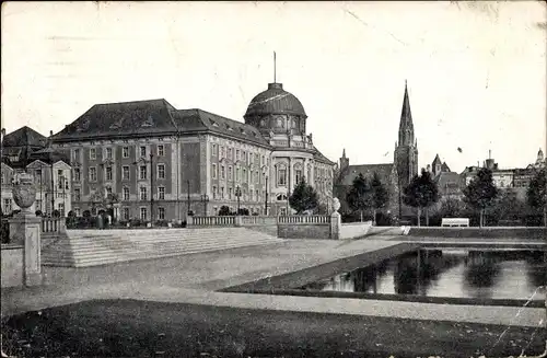 Ak Poznań Posen, Ansiedeungskommission und Paulikirche