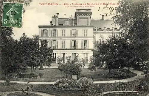 Ak Paris XV Vaugirard, Maison de Sante de la rue Blomet, Vue Interieure, Parkansicht