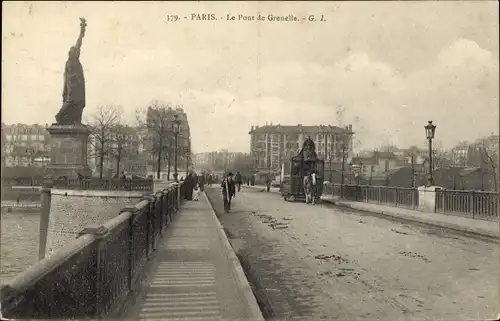 Ak Paris XV Vaugirard, Le Pont de Grenelle