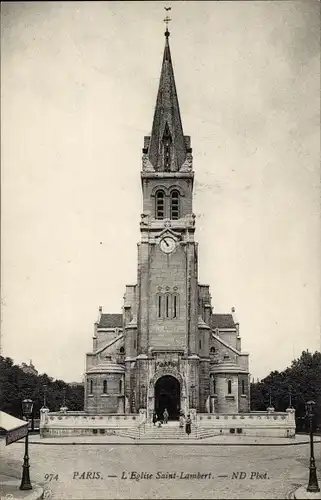 Ak Paris XV Vaugirard, L'Eglise Saint-Lambert