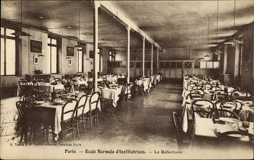 Ak Paris XVI, Ecole Normale d'Institutrices, Le Refectoire