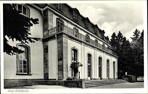 Ak Kronberg Taunus, Genesungsheim Haus Waldfriede, Frontansicht, Treppe