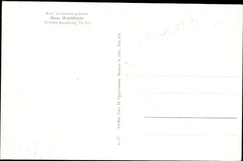 Ak Kronberg im Taunus, Erholungsheim, Haus Waldfriede, Frontansicht