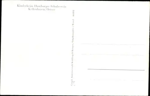 Ak Ostseebad Kellenhusen in Holstein, Kinderheim Hambuger Schulverein