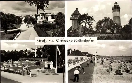 Ak Ostseebad Kellenhusen in Holstein, Strandpromenade, Leuchtturm, Klein-Golf