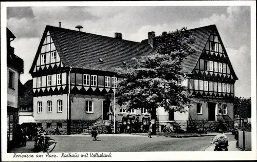 Ak Kreiensen Einbeck, Rathaus mit Volksbank