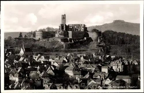 Ak Königstein im Taunus, Gesamtansicht, Burg Königstein
