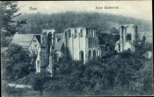 Ak Walkenried am Harz, Blick auf die Ruine