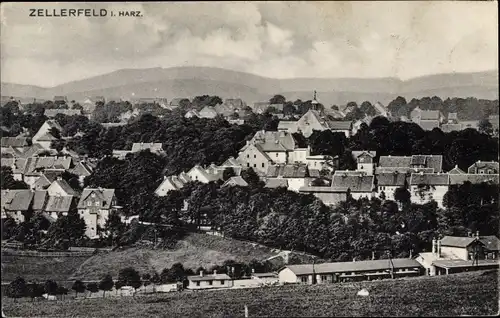 Ak Clausthal Zellerfeld im Oberharz, Panorama