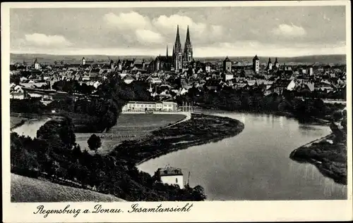 Ak Regensburg an der Donau Oberpfalz, Panorama