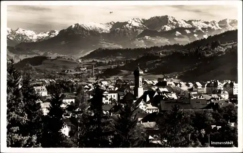 Ak Immenstadt im Allgäu Schwaben, Panorama mit Blick auf die Alpen