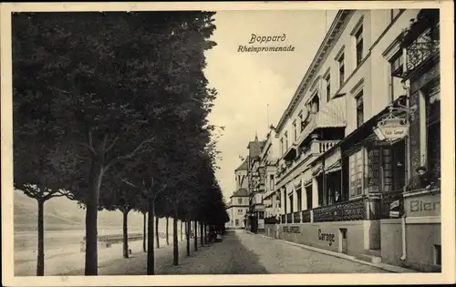 Ak Boppard am Rhein, Rheinpromenade, Geschäfte