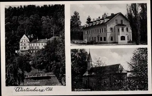 Ak Wartenberg in Oberbayern, Kuranstalt, Bründlkirche, Bründlhof