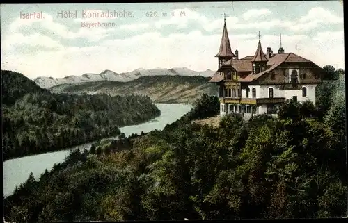 Ak Baierbrunn in Oberbayern, Hotel Konradshöhe, Isartal