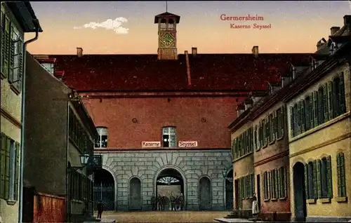 Ak Germersheim Rheinland Pfalz, Kaserne Seyssel
