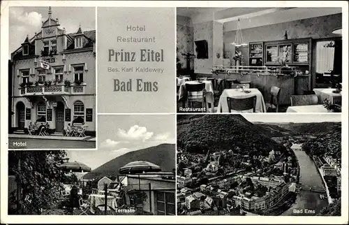 Ak Bad Ems an der Lahn, Hotel Restaurant Prinz Eitel