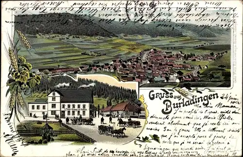 Litho Burladingen in der Schwäbischen Alb, Gesamtansicht, Restaurant, Gasthaus