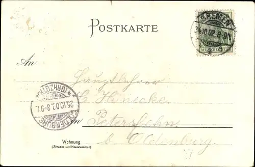 Litho Hansestadt Bremen, Stadttheater, Kutsche