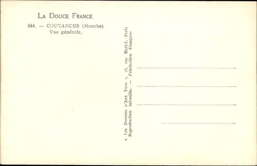 Ak Coutances Manche, Vue generale