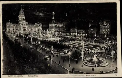 Ak Buenos Aires Argentinien, Plaza del Congreso