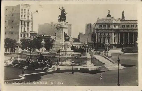 Ak Buenos Aires Argentinien, Mon. a los dos Congresos