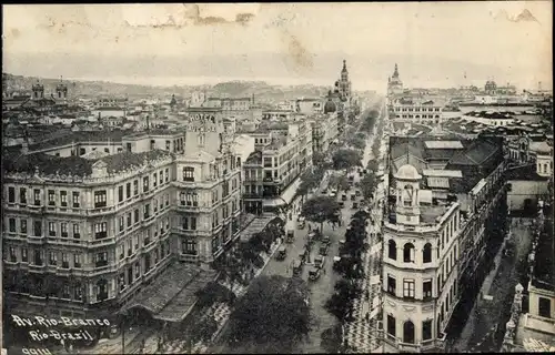 Ak Rio de Janeiro Brasilien, Av. Rio Branco