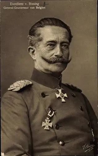 Ak Generaloberst Moritz Ferdinand von Bissing, Gouverneur von Belgien