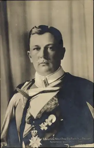 Ak Eitel Friedrich Prinz von Preußen, Portrait, Uniform, Orden, Herrenmeister