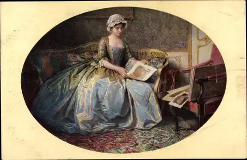 Künstler Ak Kunstgenuss, Elegante Dame