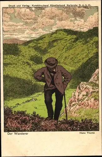 Künstler Ak Thoma, H., Der Wanderer