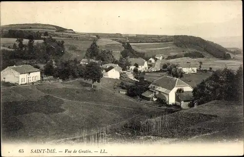 Ak Saint Dié des Vosges, Vue de Gratin, Panorama
