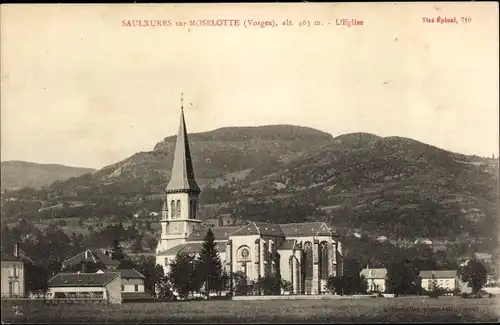 Ak Saulxures sur Moselotte Lothringen Vosges, L'Eglise, Kirche
