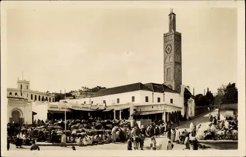 Ak Tanger Marokko, Le Grand Socco vers la Mosquee