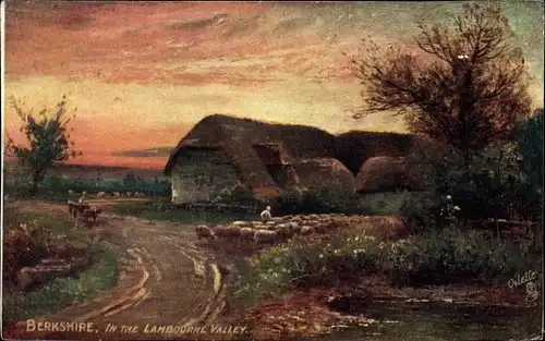 Künstler Ak Berkshire England, In the Lambourne Valley