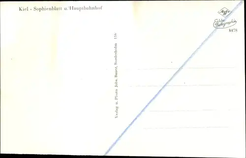 Ak Kiel Schleswig Holstein, Hauptbahnhof Front, Sophienblatt, Straßenbahn Linie 4