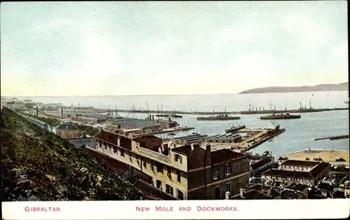 Ak Gibraltar, New Mole and  Dockworks, Panorama