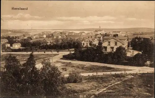 Ak Hernösand Härnösand Schweden, Panorama