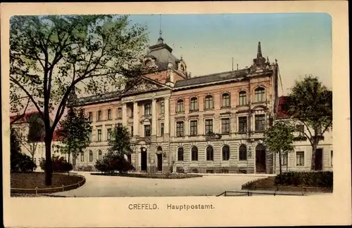 Ak Krefeld am Niederrhein, Hauptpostamt