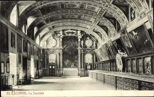 Ak San Lorenzo de El Escorial Madrid, La Sacristia