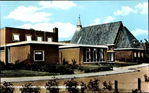 Ak Poortugaal Südholland, Geref Kerken Jeugdgebouw, de Haven